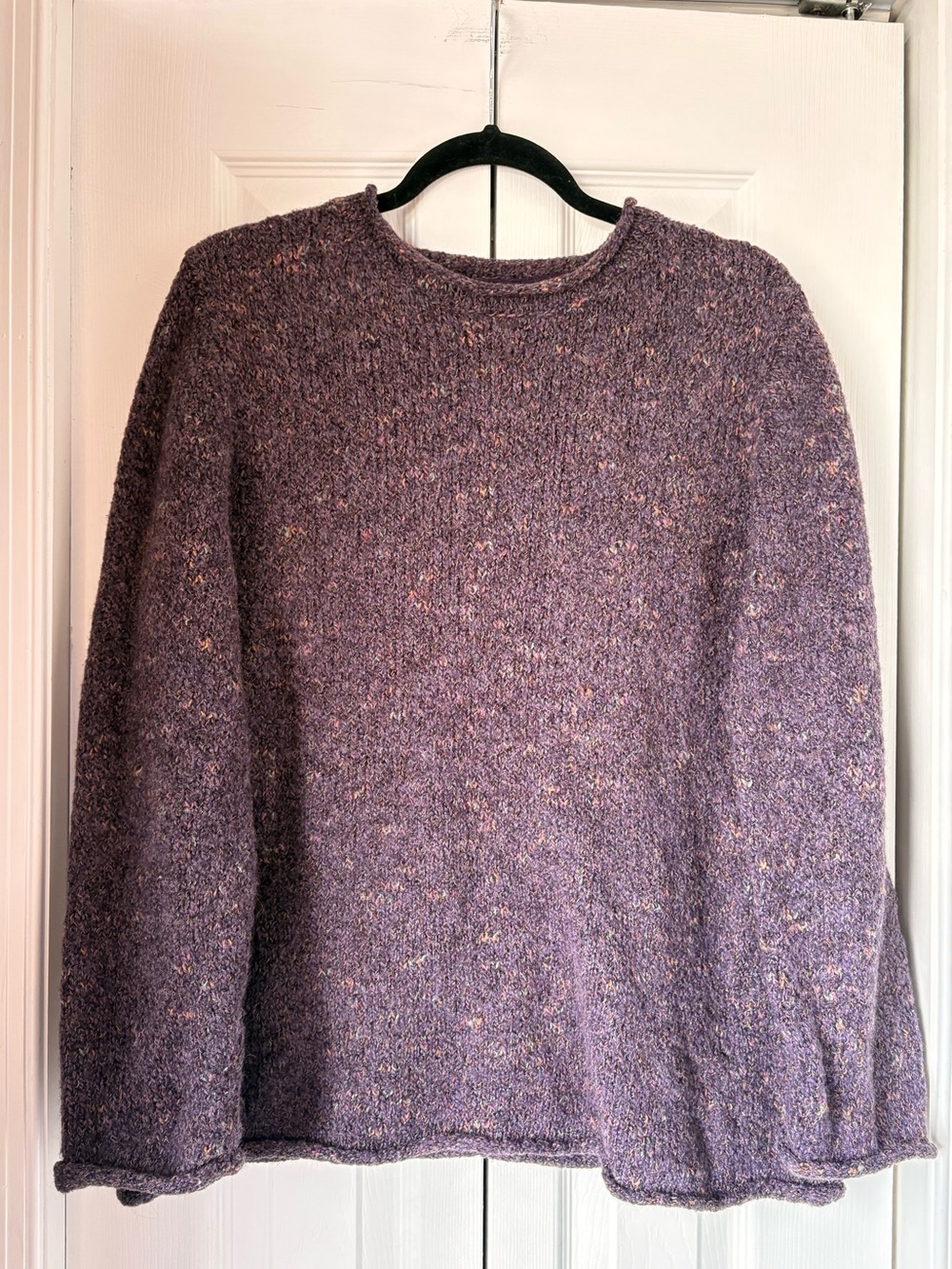 Charter Club Heathered Purple Crewneck Sweater